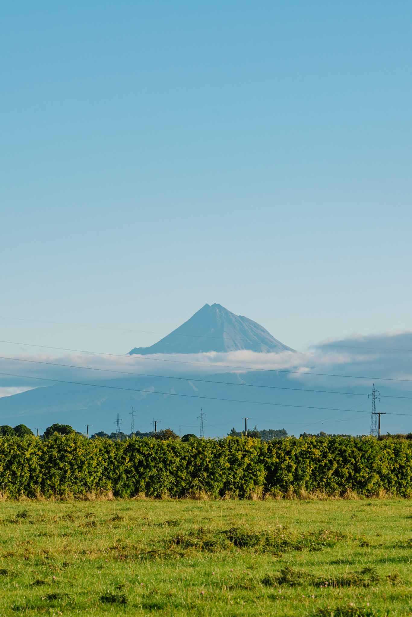 First glance at Mount Taranaki