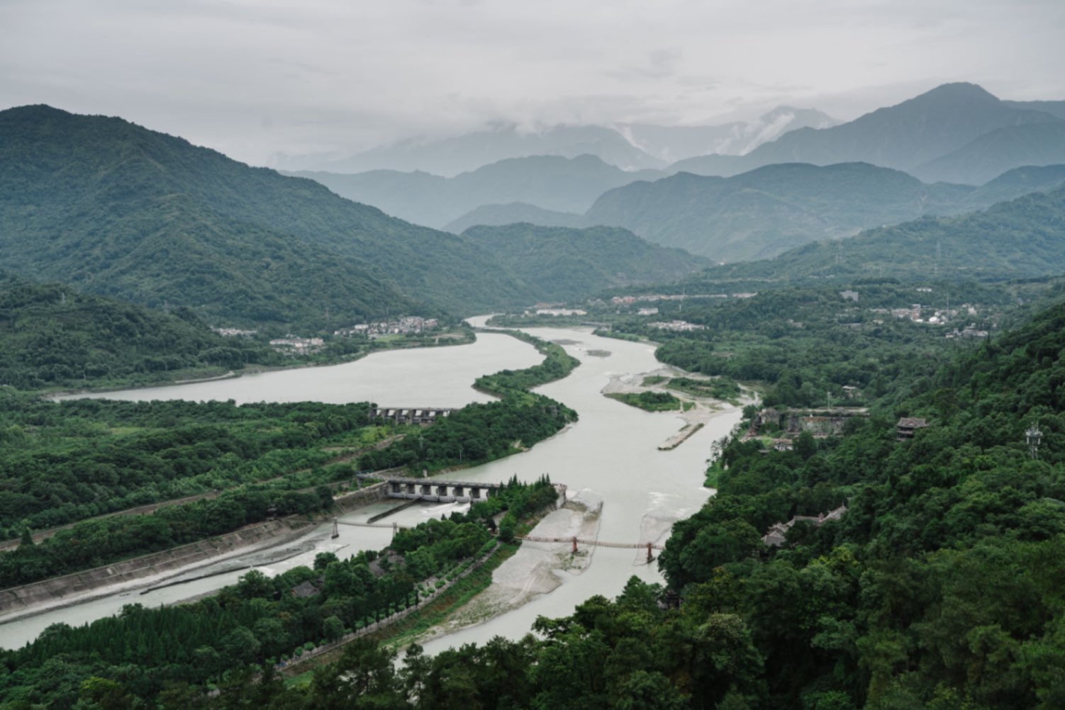 A panoramic view of DuJiangYan