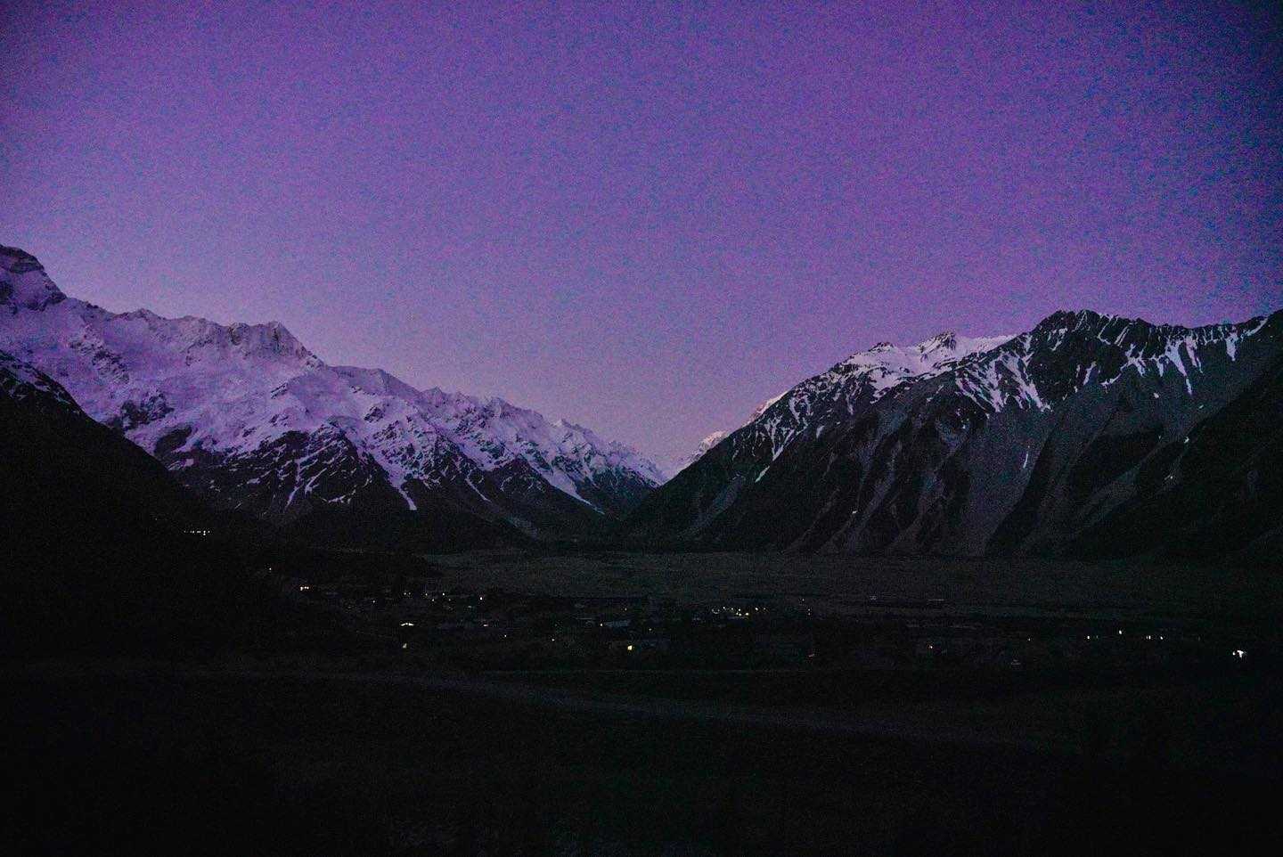 Mount Cook Village in sleep