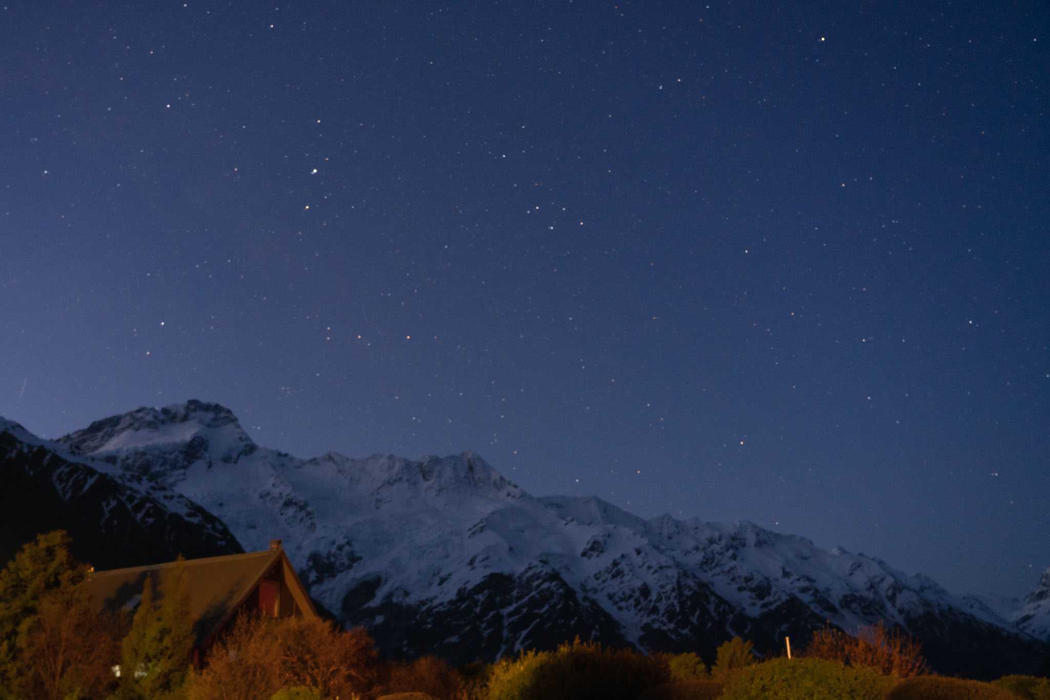 Starry Sky above Mount Cook