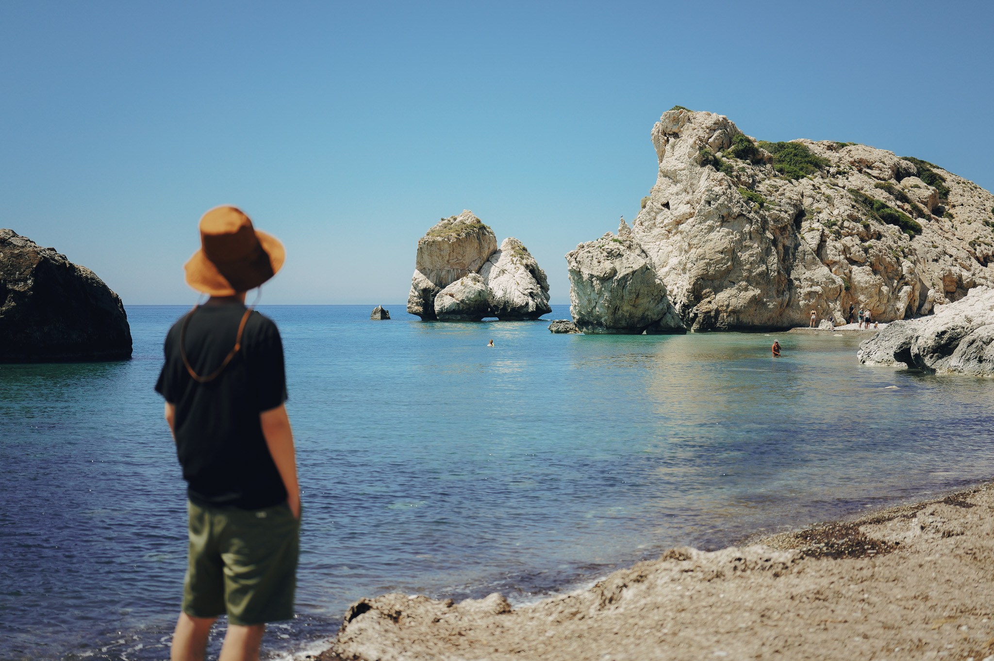 At Aphrodite's Rock on the coast of Cyprus